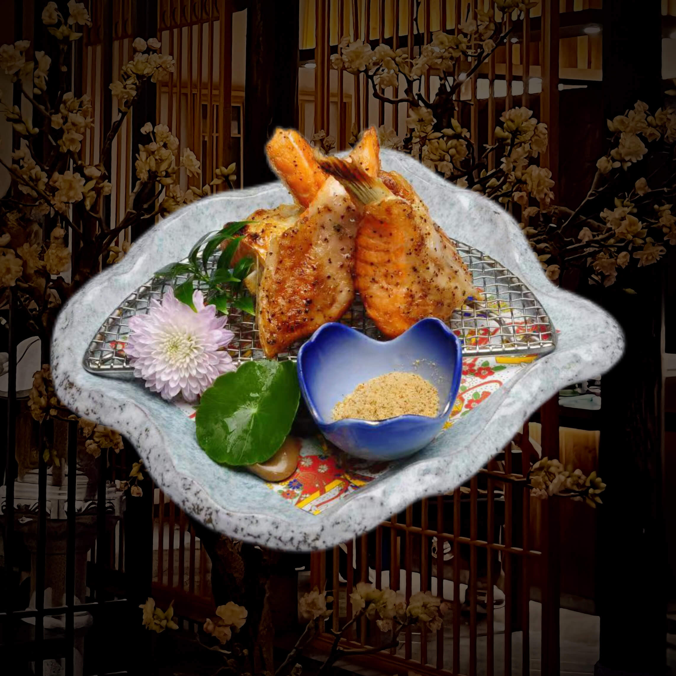 烤三文鱼鳍